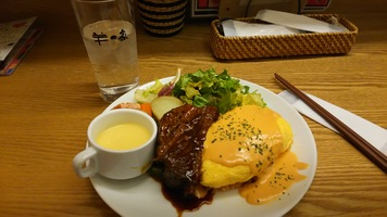 Qsモールでランチ